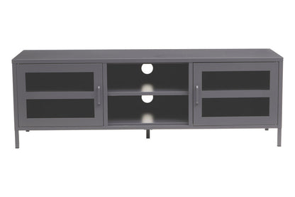 Acier Two Door Grey Metal Media Unit