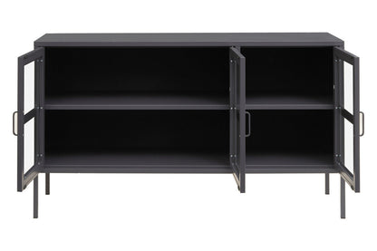 Acier Three Door Grey Metal Sideboard