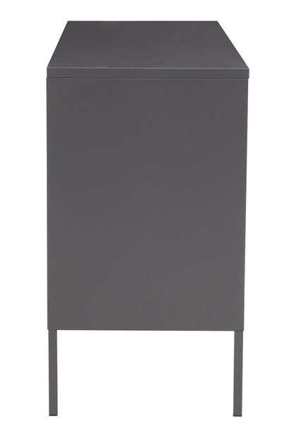 Acier Three Door Grey Metal Sideboard