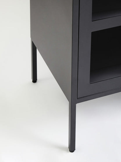 Acier Three Door Grey Metal Sideboard