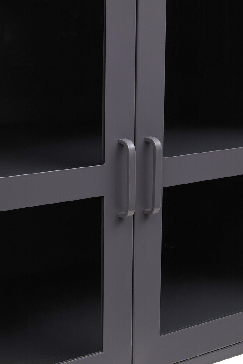 Acier Three Door Grey Metal Sideboard