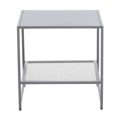 Acero Grey Metal Square Side Table