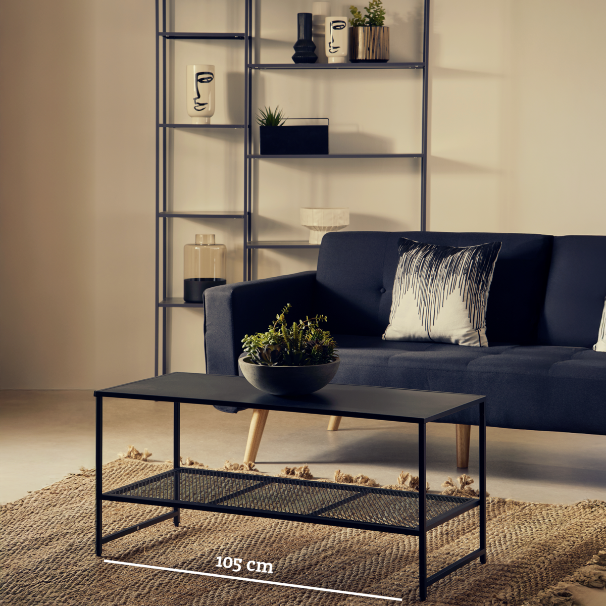 Acero Black Metal Coffee Table