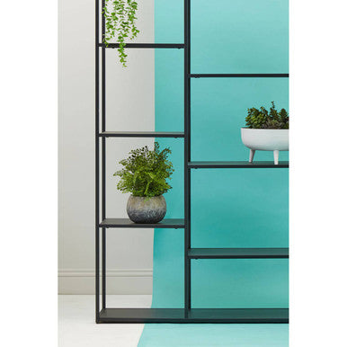 Acero Black Metal Shelf Unit