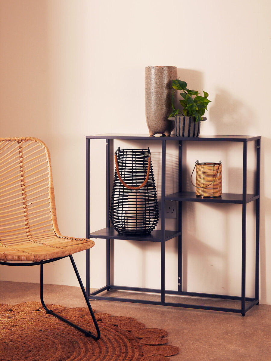 Acero Grey Metal Three Tier Shelf Unit