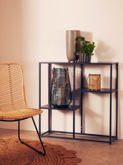 Acero Grey Metal Three Tier Shelf Unit