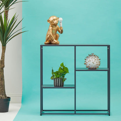 Acero Grey Metal Three Tier Shelf Unit