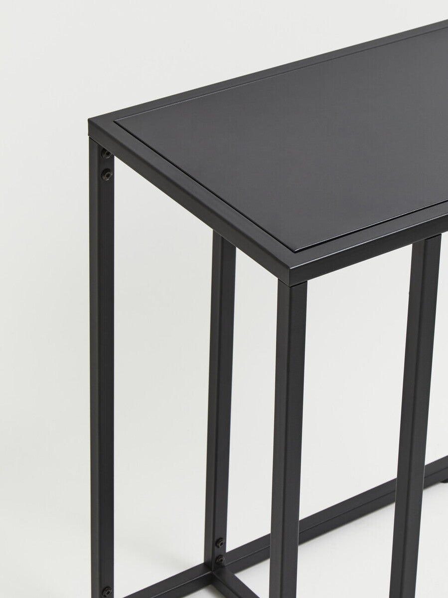 Acero Black Metal Side Table