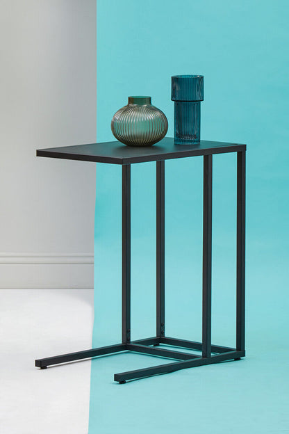 Acero Black Metal Side Table
