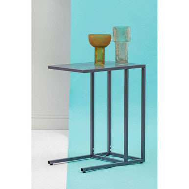 Acero Grey Metal Side Table