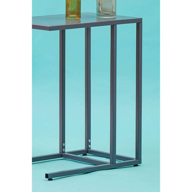Acero Grey Metal Side Table