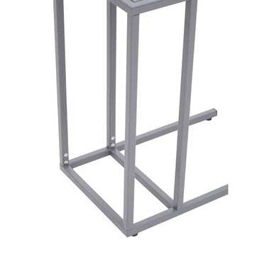 Acero Grey Metal Side Table