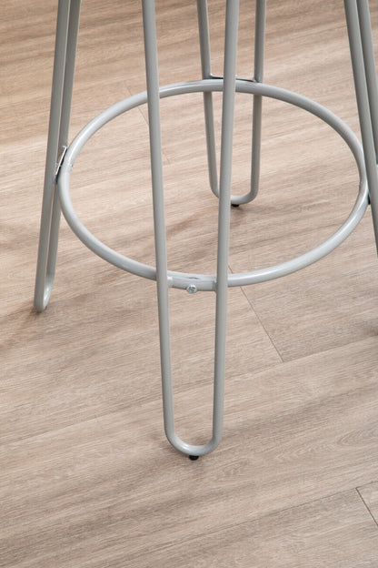 District 3 Piece Elm Wood Bar Table And Stool Set