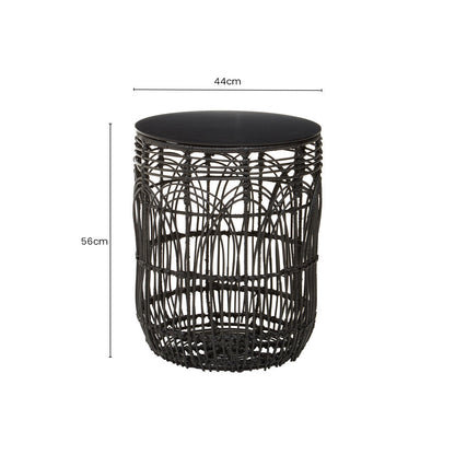 Arles Round Rattan Table