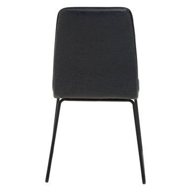 New Foundry Black Leather Effect Chair