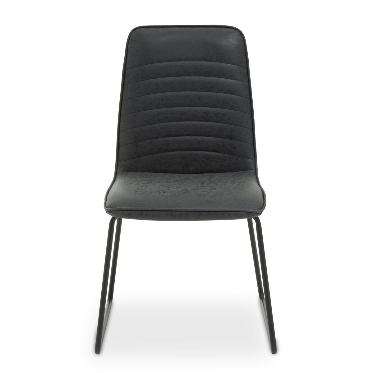 New Foundry Black Leather Effect Chair