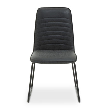 New Foundry Black Leather Effect Chair