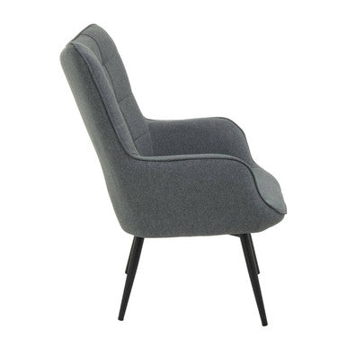 Stockholm Grey Fabric Armchair
