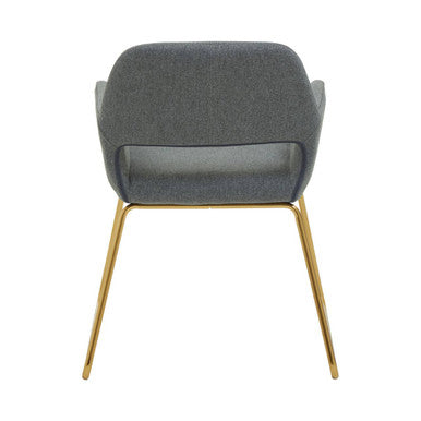 Stockholm Grey And Gold Dining Chair