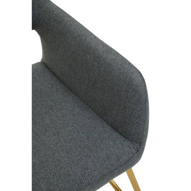 Stockholm Grey And Gold Dining Chair