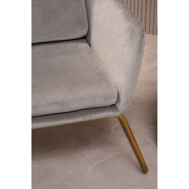 Stockholm Grey Velvet Armchair