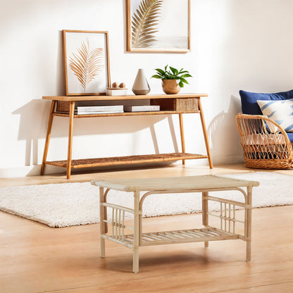 Mataram Natural Rattan Rectangular Coffee Table