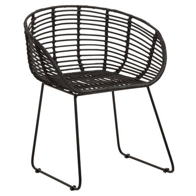 Lagom Black Natural Rattan Chair