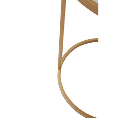 Colva White Marble and Gold Set Of Two Nesting Tables