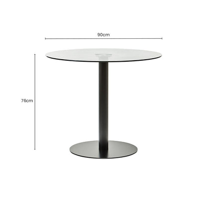 Metropolitan Round Matt Black Dining Table