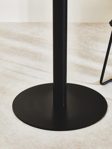 Metropolitan Round Matt Black Dining Table