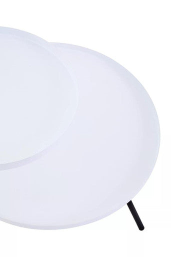 Trosa Two Tie White and Black Side Table