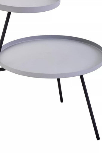 Trosa Two Shelf Grey and Black Side Table