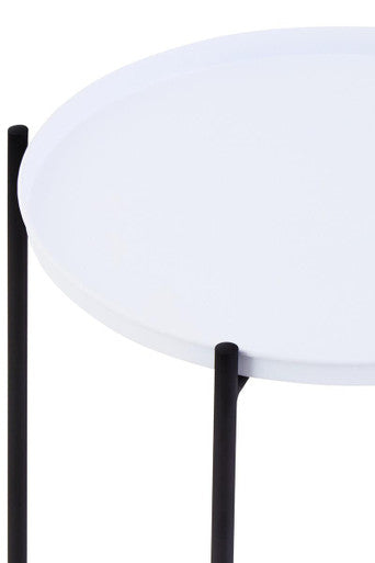 Trosa Side Table With Round White Top