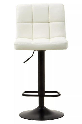 White Faux Leather Bar Chair | Baina