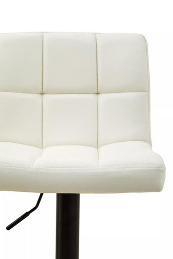White Faux Leather Bar Chair | Baina