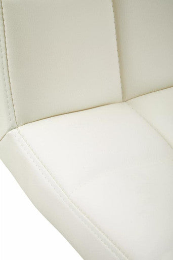 White Faux Leather Bar Chair | Baina