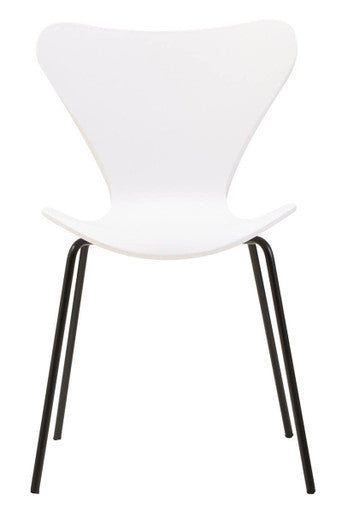 Laila White Seat and Black Legs Dining Chair