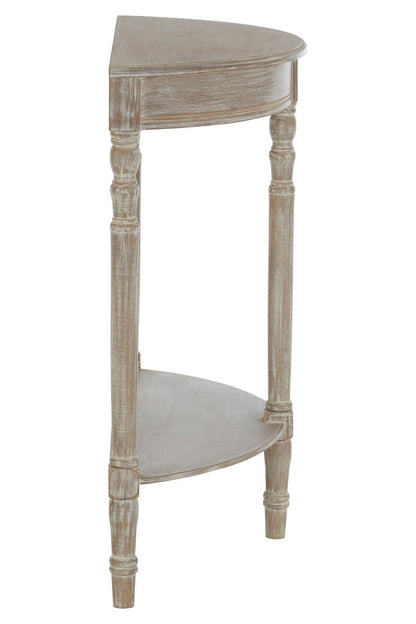 Heritage Half Moon Natural Pine Wood Console Table