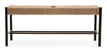 Bandar Natural Rope and Black Wood Large Bench