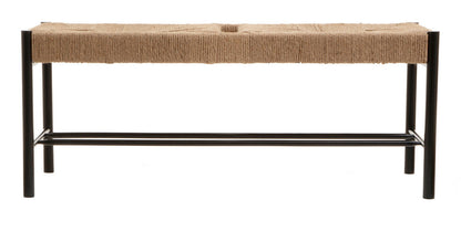Bandar Natural Rope and Black Wood Large Bench