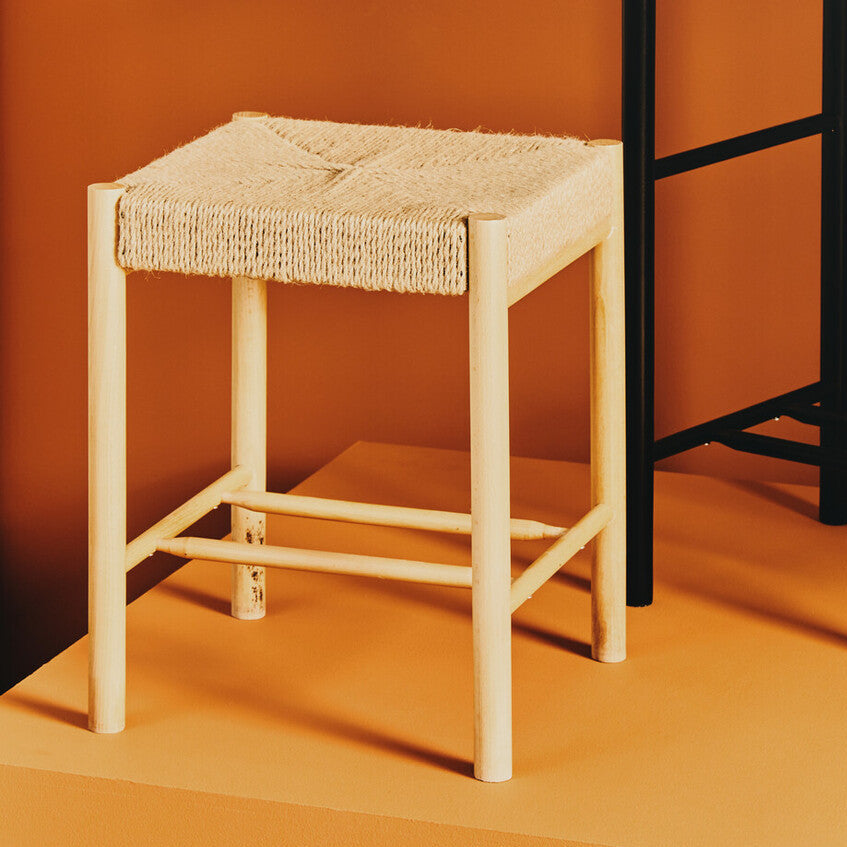 Bandar Natural Rope and Beechwood Stool
