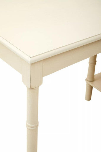 Heritage Ivory Desk with Drawer and Shelves