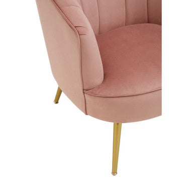 Yolanda Pink Velvet Chair