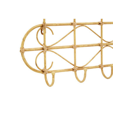 Mataram Natural Rattan Five Hook Hanger