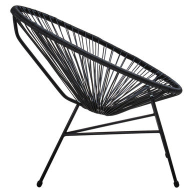 Miami Black Rattan 3 Piece Patio Set