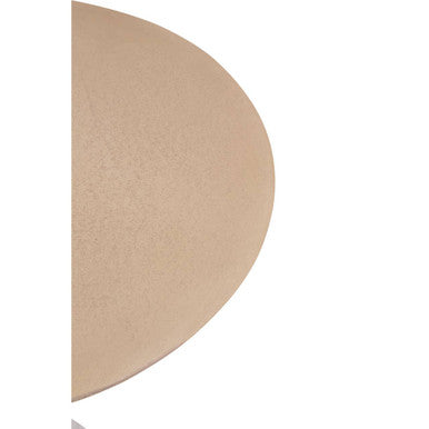 Avola Brushed Gold Side Table With White Marble Effect Base