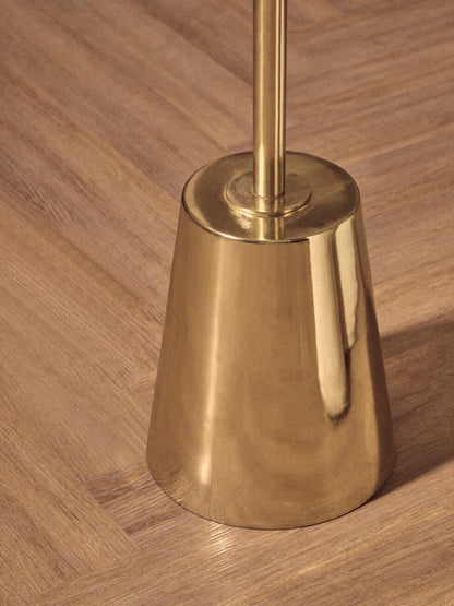 Avola Black Marble Effect Top Gold Base Side Table