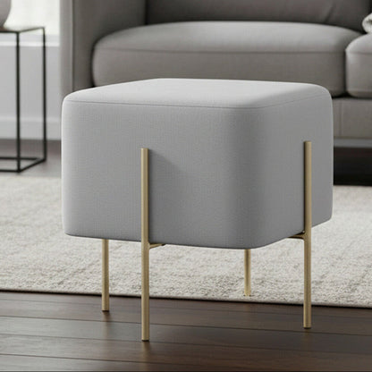 Hayes SquareÃƒâ€šÃ‚Â Grey Velvet Stool