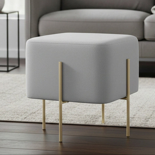 Hayes SquareÃƒâ€šÃ‚Â Grey Velvet Stool