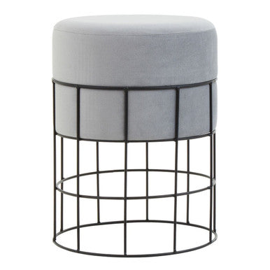 Hayes Cage Frame Velvet Stool